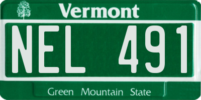 VT license plate NEL491