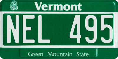 VT license plate NEL495