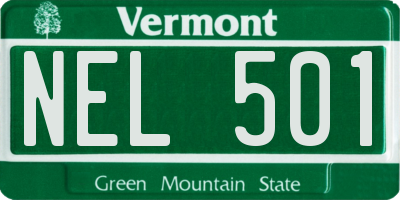 VT license plate NEL501