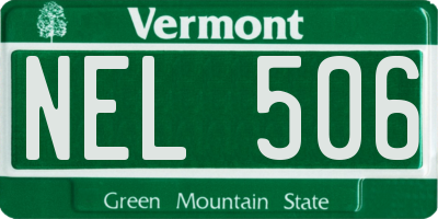 VT license plate NEL506
