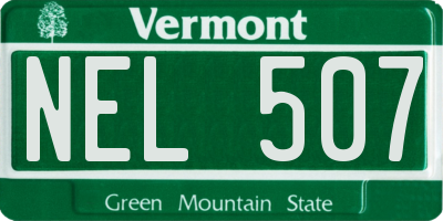VT license plate NEL507