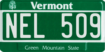 VT license plate NEL509