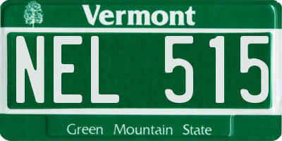 VT license plate NEL515