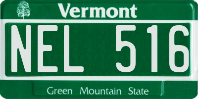 VT license plate NEL516
