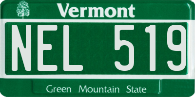 VT license plate NEL519