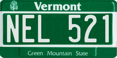 VT license plate NEL521