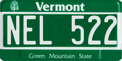 VT license plate NEL522