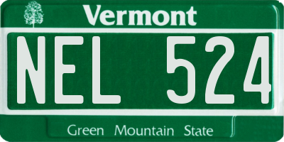 VT license plate NEL524