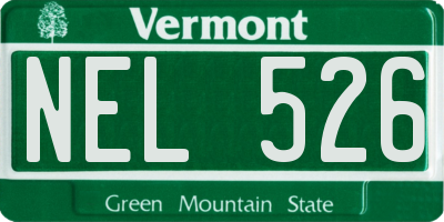 VT license plate NEL526