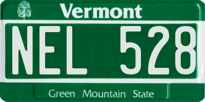 VT license plate NEL528