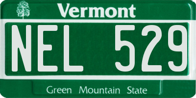 VT license plate NEL529