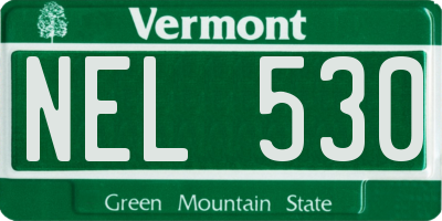 VT license plate NEL530