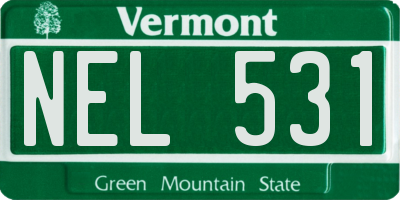 VT license plate NEL531