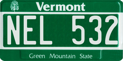 VT license plate NEL532