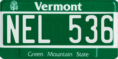 VT license plate NEL536