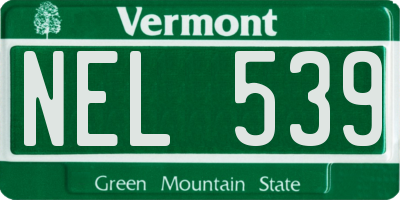 VT license plate NEL539