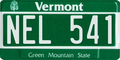 VT license plate NEL541
