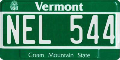 VT license plate NEL544