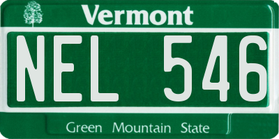 VT license plate NEL546