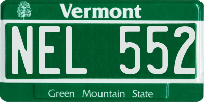 VT license plate NEL552