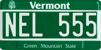 VT license plate NEL555