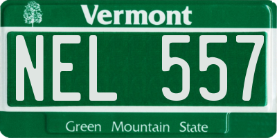 VT license plate NEL557