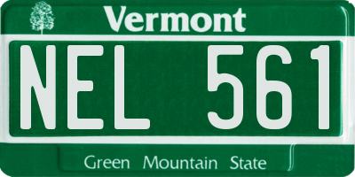 VT license plate NEL561