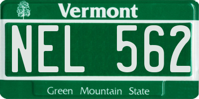 VT license plate NEL562