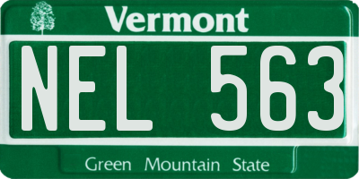 VT license plate NEL563