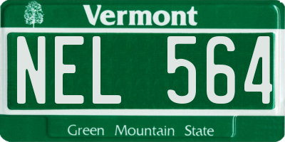 VT license plate NEL564