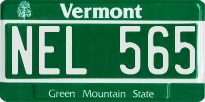 VT license plate NEL565