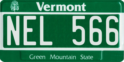 VT license plate NEL566