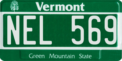 VT license plate NEL569