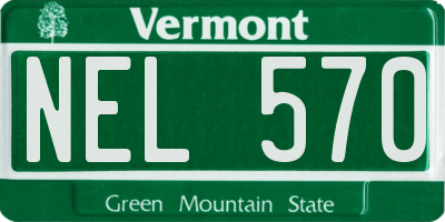 VT license plate NEL570
