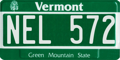 VT license plate NEL572