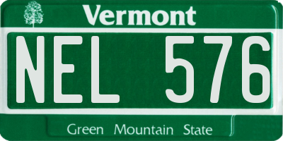 VT license plate NEL576