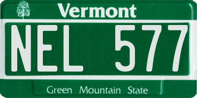 VT license plate NEL577