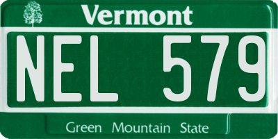 VT license plate NEL579