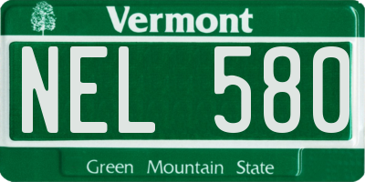 VT license plate NEL580