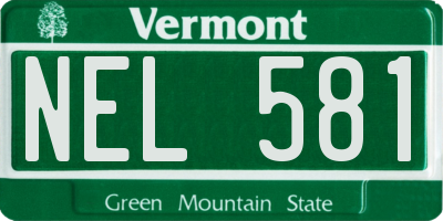 VT license plate NEL581
