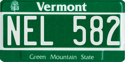 VT license plate NEL582