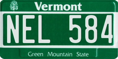 VT license plate NEL584