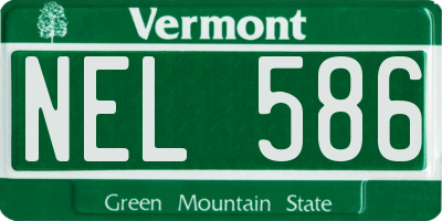 VT license plate NEL586