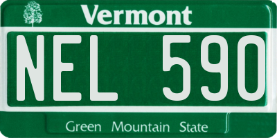 VT license plate NEL590