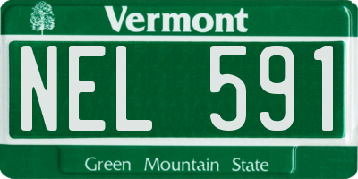 VT license plate NEL591