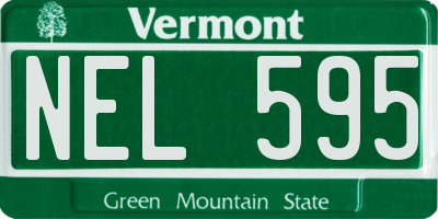VT license plate NEL595