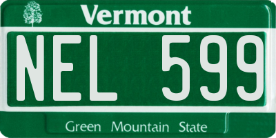 VT license plate NEL599