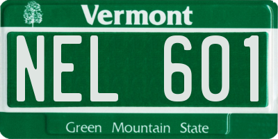 VT license plate NEL601
