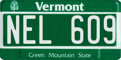 VT license plate NEL609