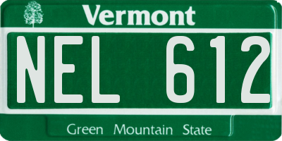 VT license plate NEL612